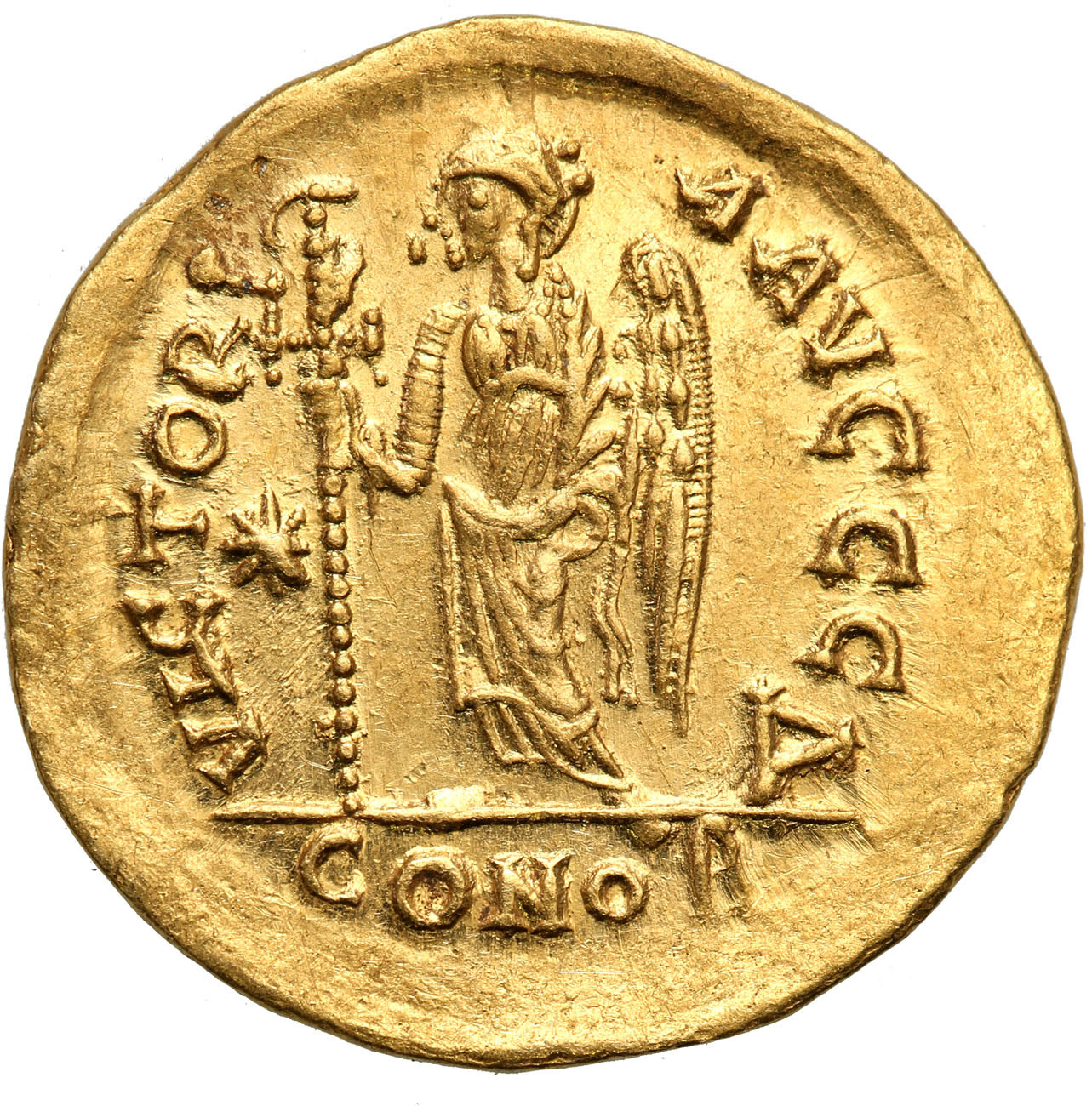 Bizancjum. Anastazius I (491-518). Solidus, Konstantynopol - PIĘKNY